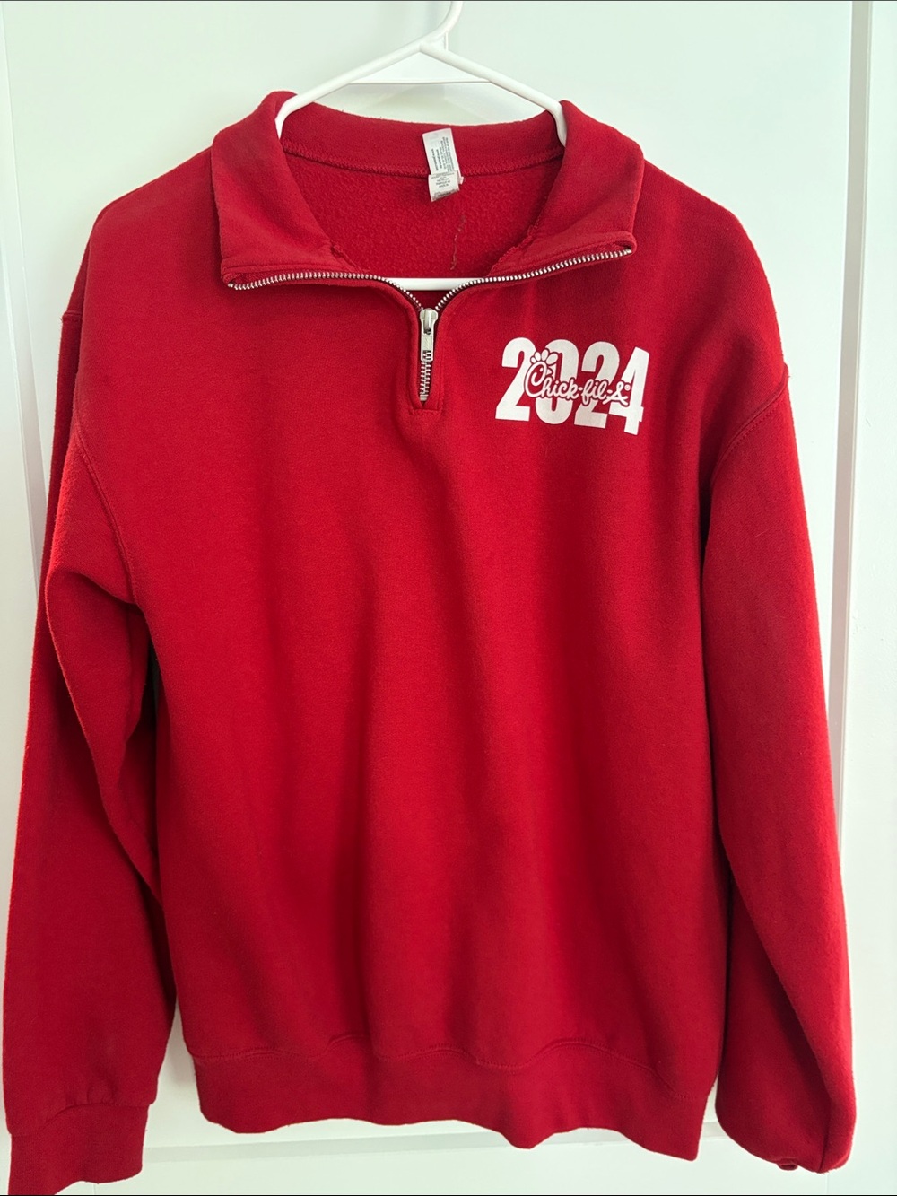 Chick-fil-A 2024 Red Quarter-Zip Fleece Pullover